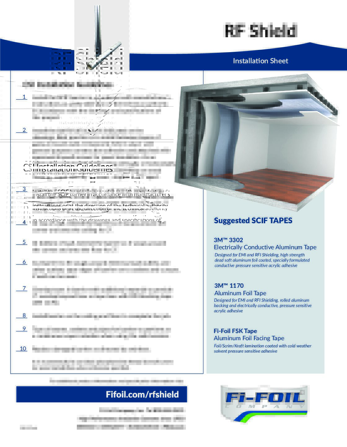 RF Shield Installation Sheet RF Shield™ Installation Sheet