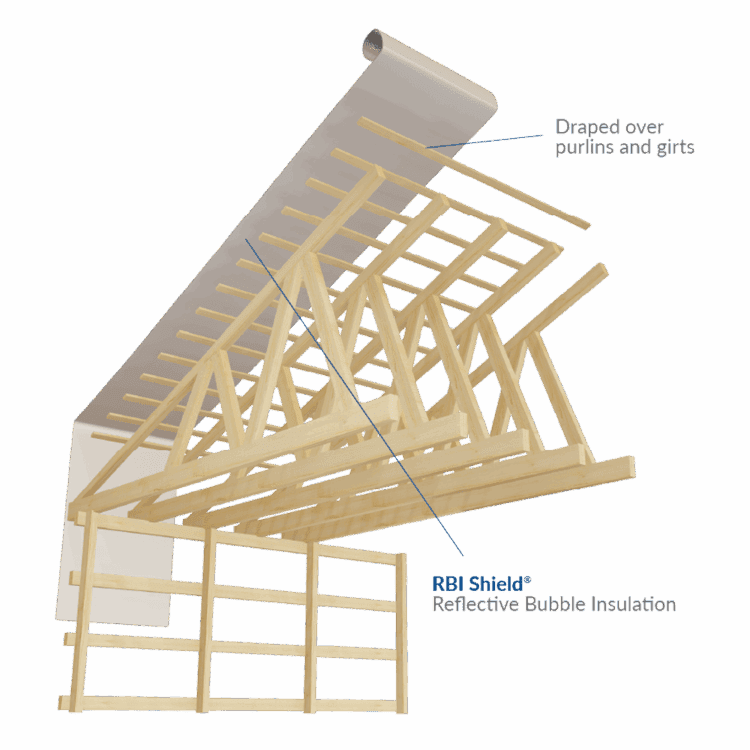 pole barn insulation exploded assembly view