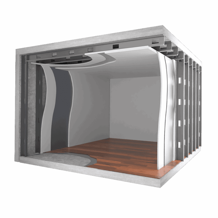 rf shield scif barrier assembled view