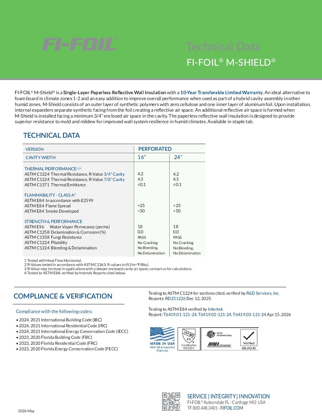 M-Shield® Technical Data Sheet