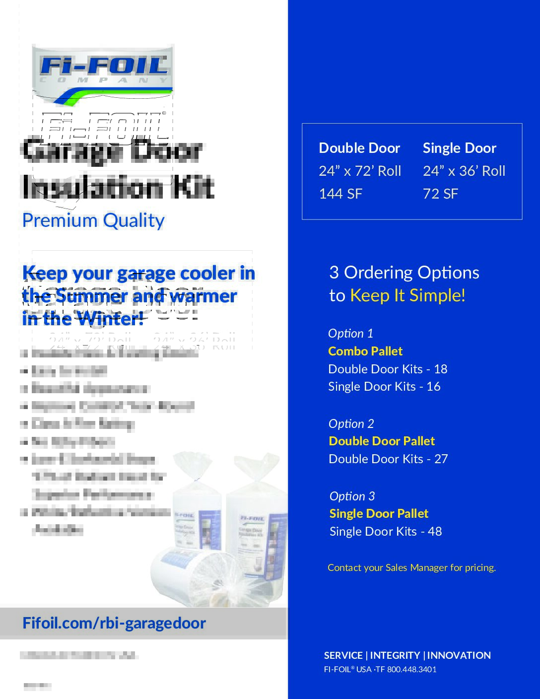 RBI Shield™ Application Sheet – Garage Door Kit