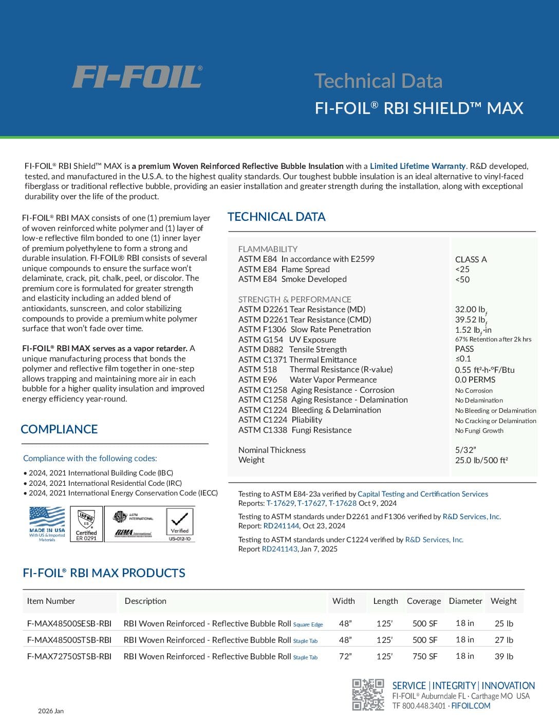 RBI Shield™ MAX Technical Data Sheet