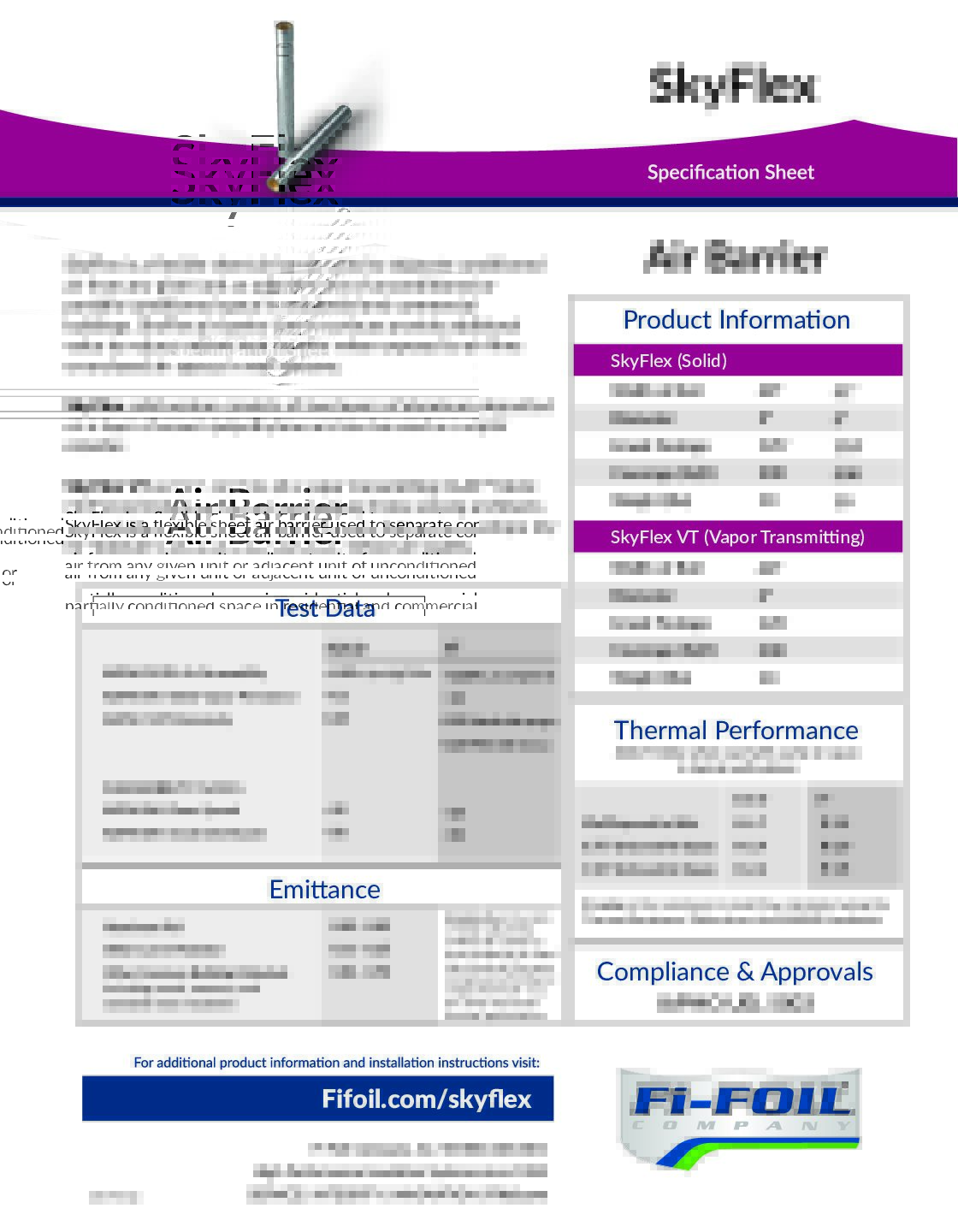 Skyflex™ Specification Sheet