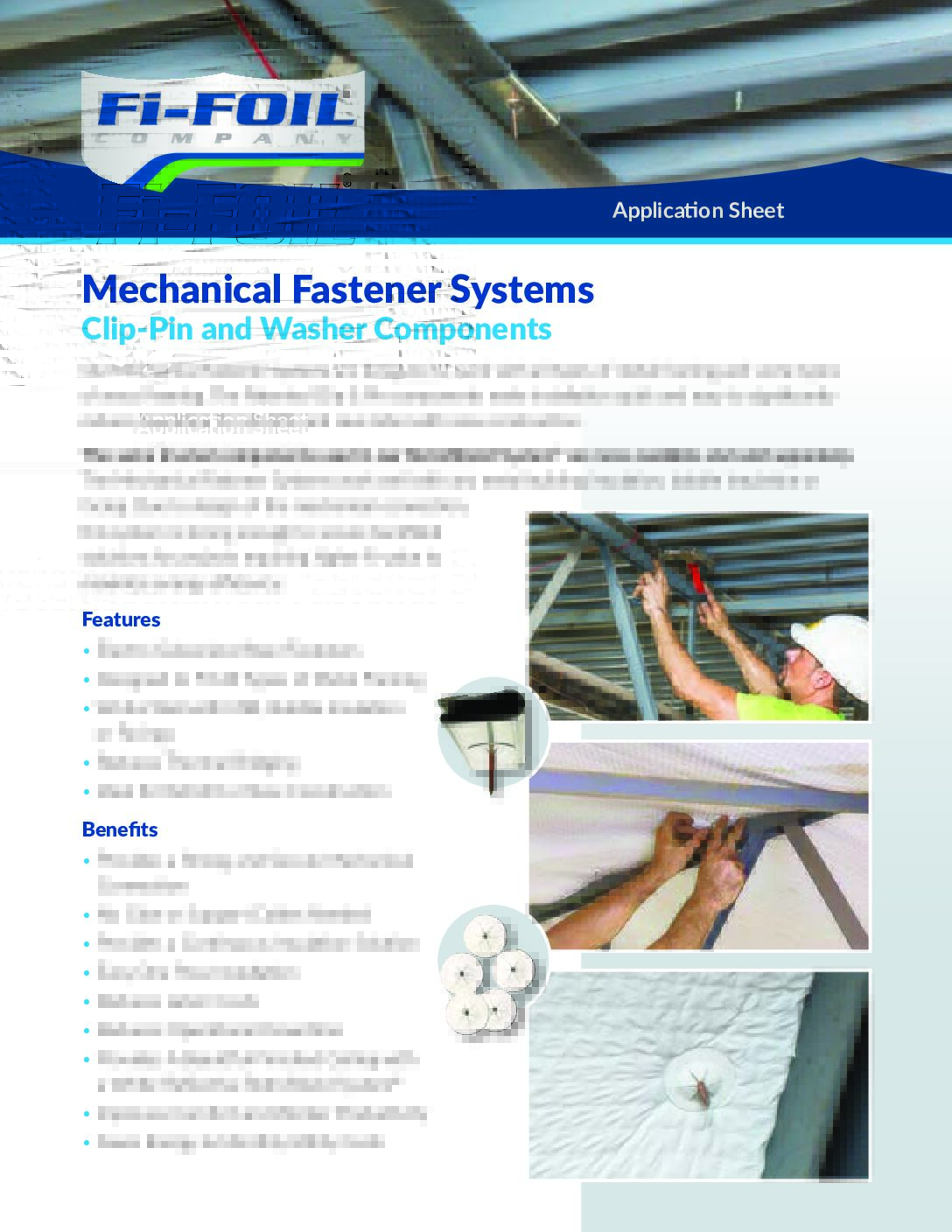 Mechanical Fastener Systems Application Sheet